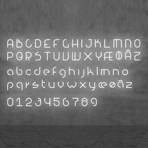 Artemide Alphabet of Light malé písmeno na stenu m